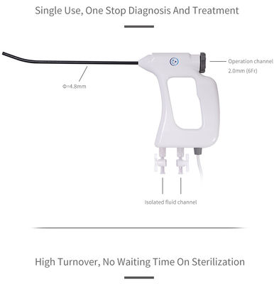 購入 FDA CE ISO13485 婦人科内視鏡処置のための使い捨て可能な電子子宮鏡 4.8mm online manufacture
